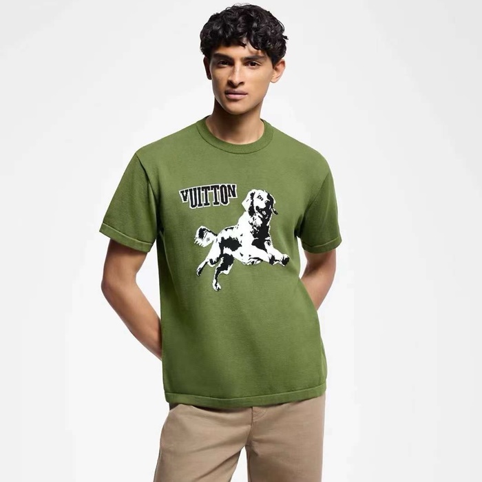 ルイヴィトンメンズラウンド半袖Tシャツc4256