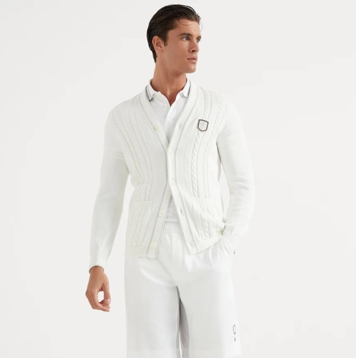 ブルネロクチネリメンズラウンドニットc4288