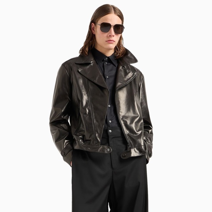 アルマーニメンズレザージャケットc4290