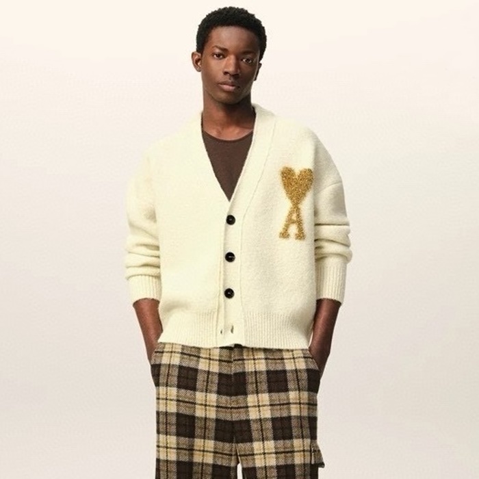 アミユニセックスネックカーディガンc4403