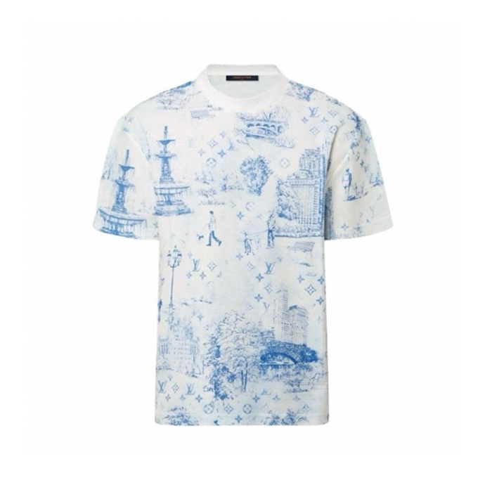 ルイヴィトンメンズラウンド半袖Tシャツc4406