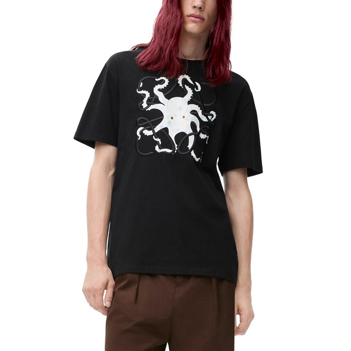 ロエベメンズラウンド半袖Tシャツc4474