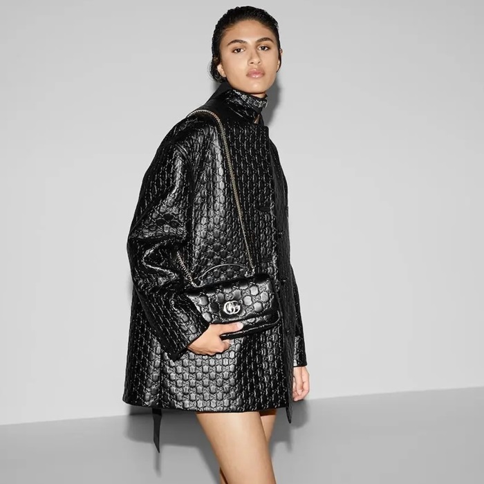 グッチレディースミラノミニレザートップハンドルb3486