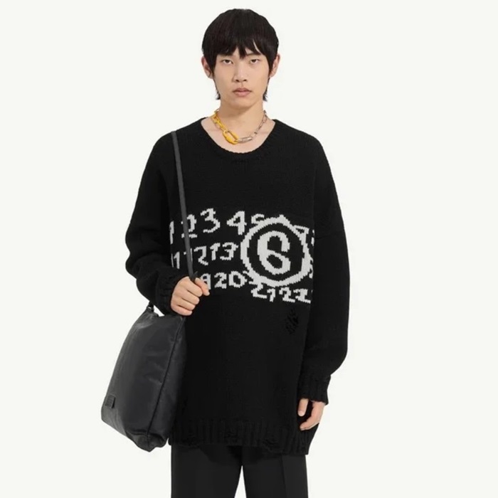 メゾンマルジェラメンズラウンドニットc4506