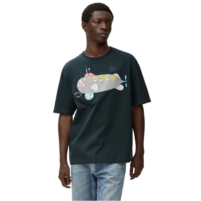 ロエベメンズラウンド半袖Tシャツc4519