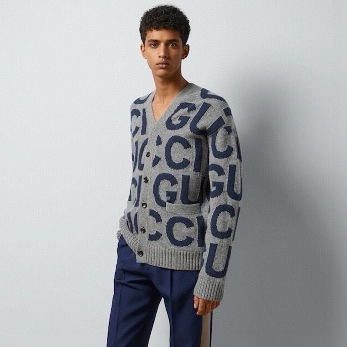 グッチメンズネックカーディガンc4524