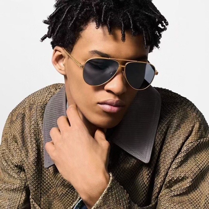 ルイヴィトンメンズプレミアムメタルフレームサングラスc2702