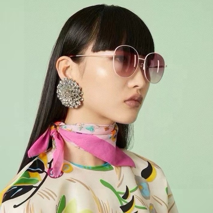 グッチレディースプレミアムメタルフレームサングラスc2795