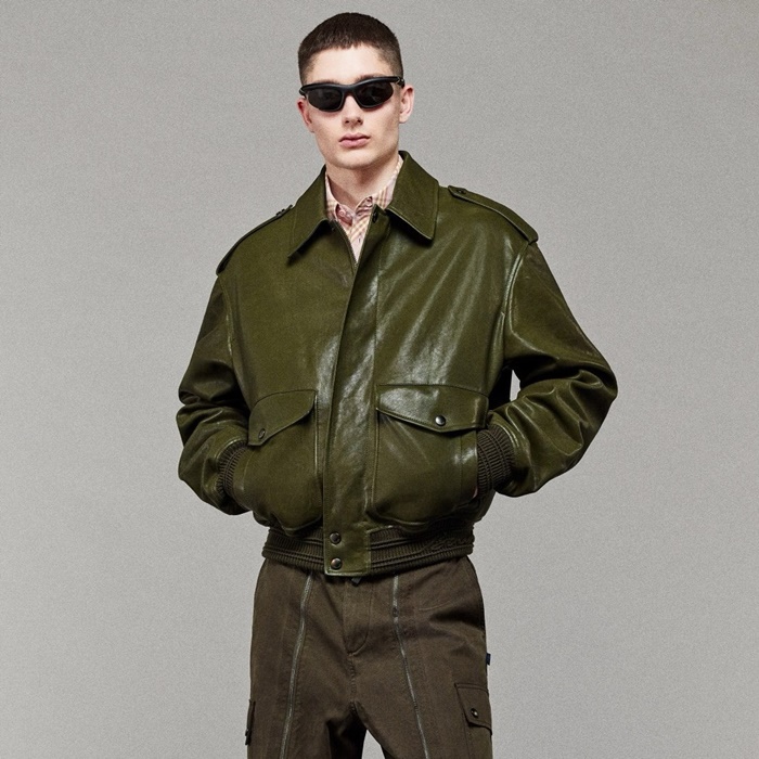 バーバリーメンズレザージャケットc4599