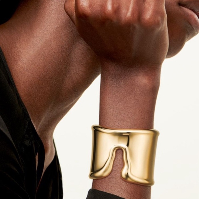 ティファニーレディースゴールドブレスレットc2863