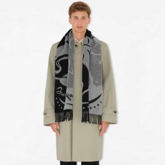 バーバリーユニセックスヴィンテージマフラーc3012