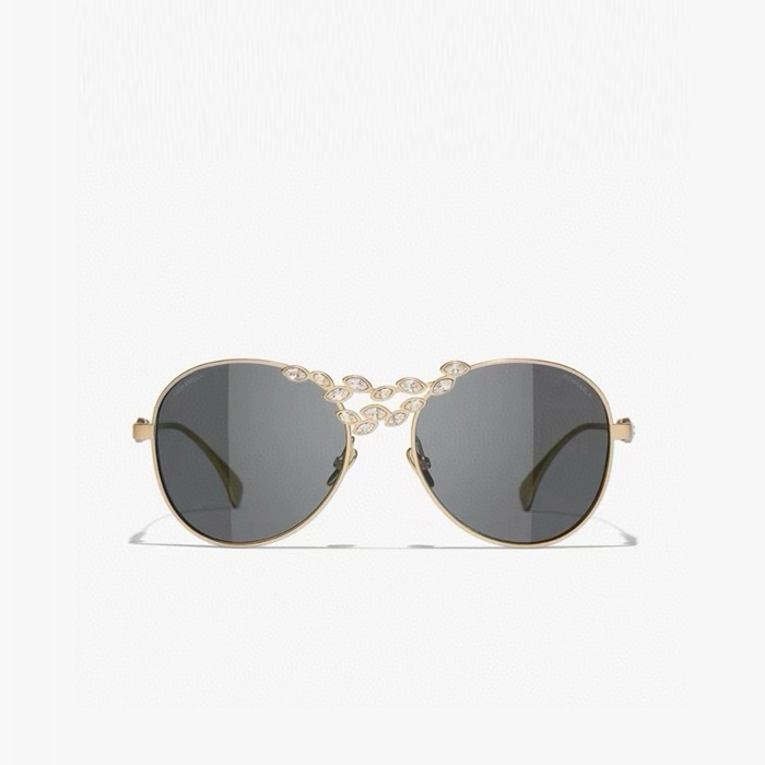 シャネルレディースプレミアムメタルフレームサングラスc3082