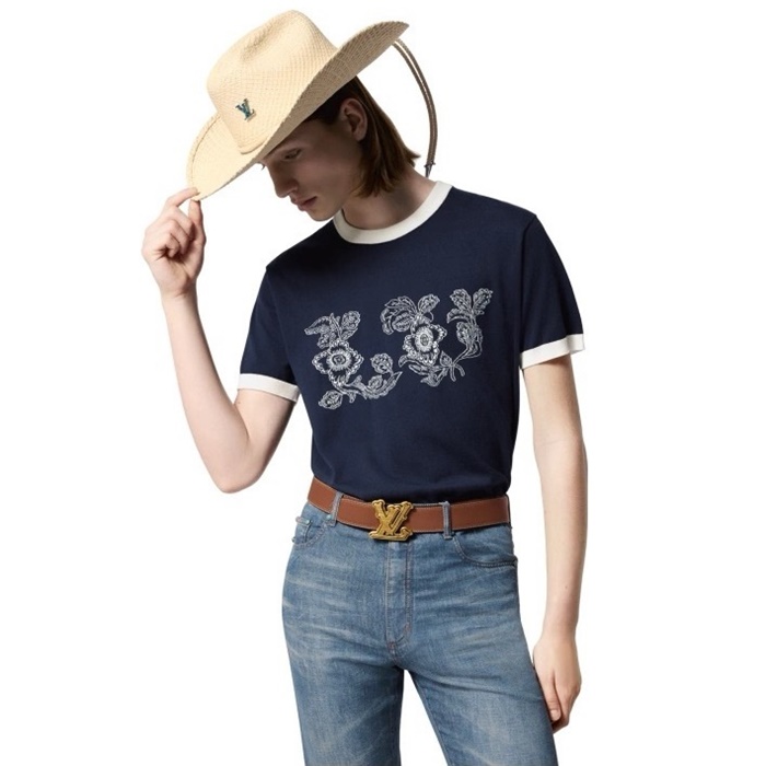 ルイヴィトンメンズラウンド半袖Tシャツc4813