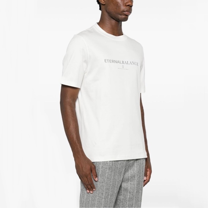 ブルネロクチネリメンズラウンドシャツc4858