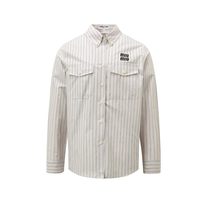 ミュウミュウユニセックスチェックシャツu4871