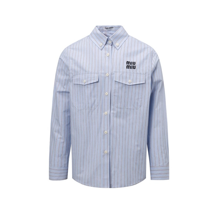 ミュウミュウユニセックスチェックシャツu4872