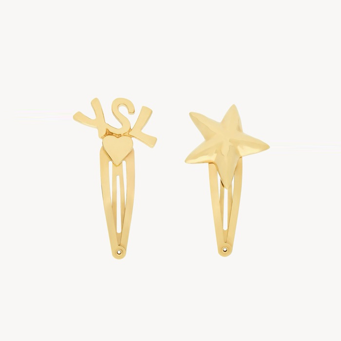 サンローランレディースイニシャルヘアピンc3534