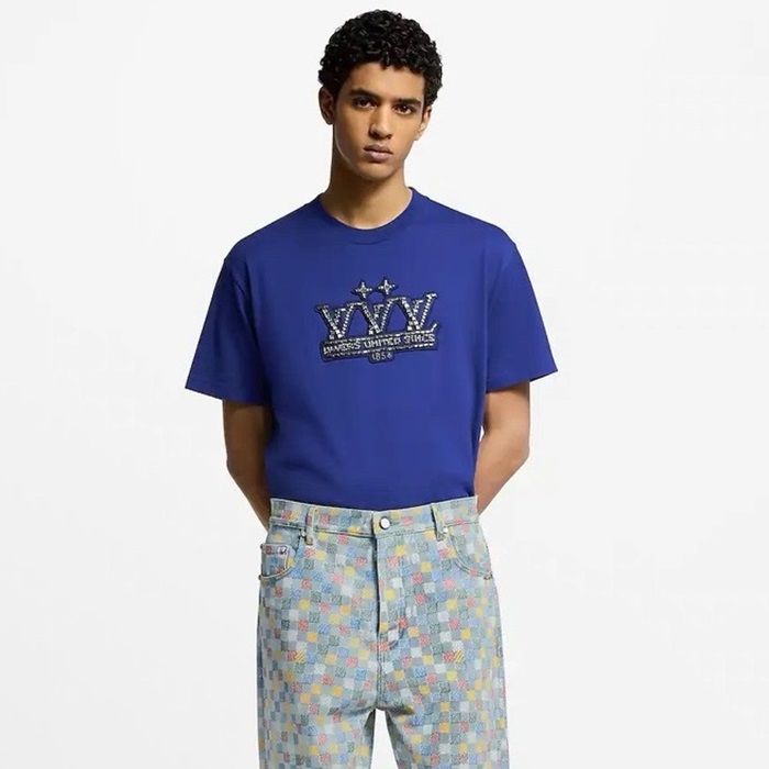 ルイヴィトンメンズラウンド半袖Tシャツc4930