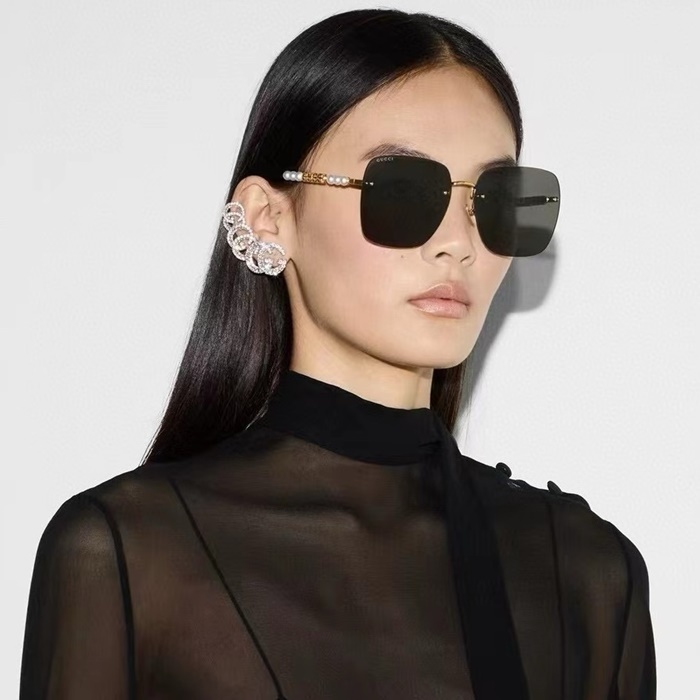 グッチレディースプレミアムメタルフレームサングラスc3578