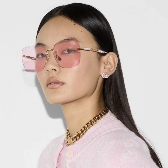 グッチレディースプレミアムメタルフレームサングラスc3579