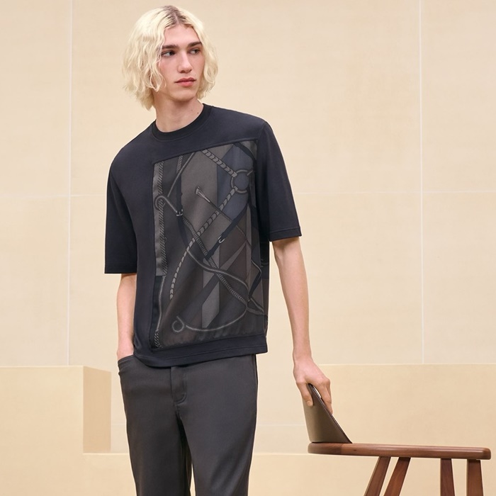 エルメスメンズラウンド半袖Tシャツc5025