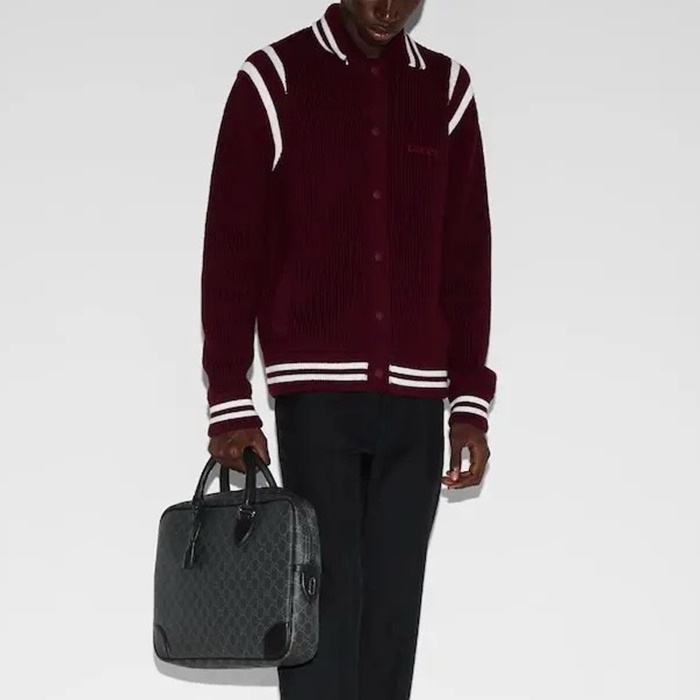 グッチメンズエンブレムブリーフケースb4869