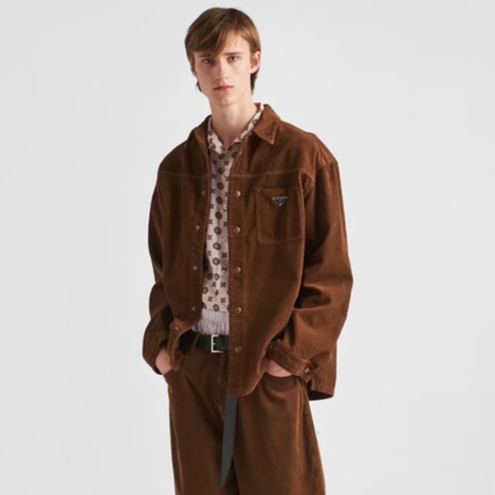 プラダメンズクラシックシャツドレスシャツc5089