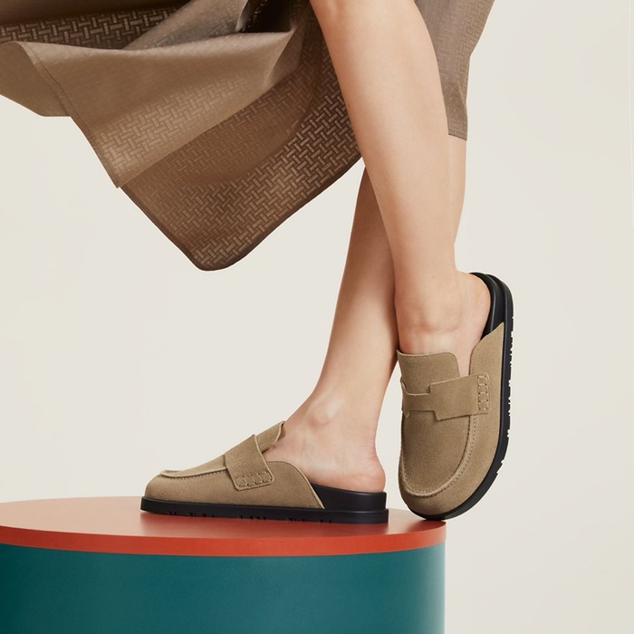 エルメスレディースゴーミュールシアリングブローファーs2994