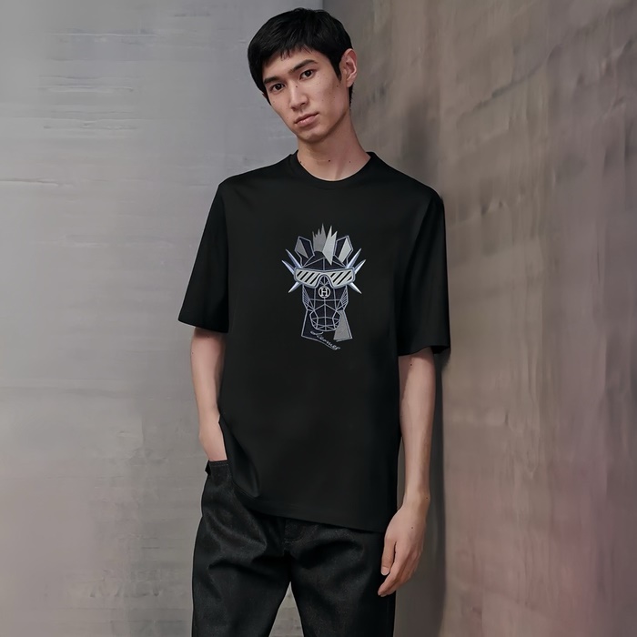 エルメスメンズラウンド半袖Tシャツc5096