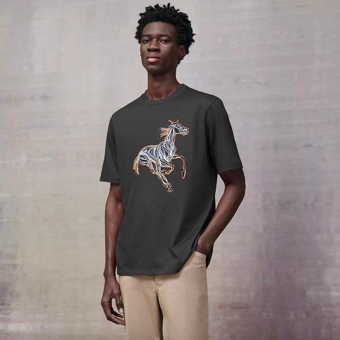 エルメスメンズラウンド半袖Tシャツc5099