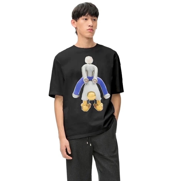 ロエベメンズラウンド半袖Tシャツc5105