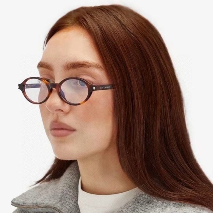 サンローランレディースイニシャルメガネフレームc3700