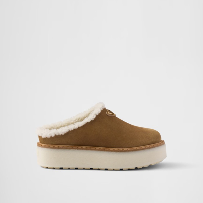 プラダレディースレザーブローファーs3204