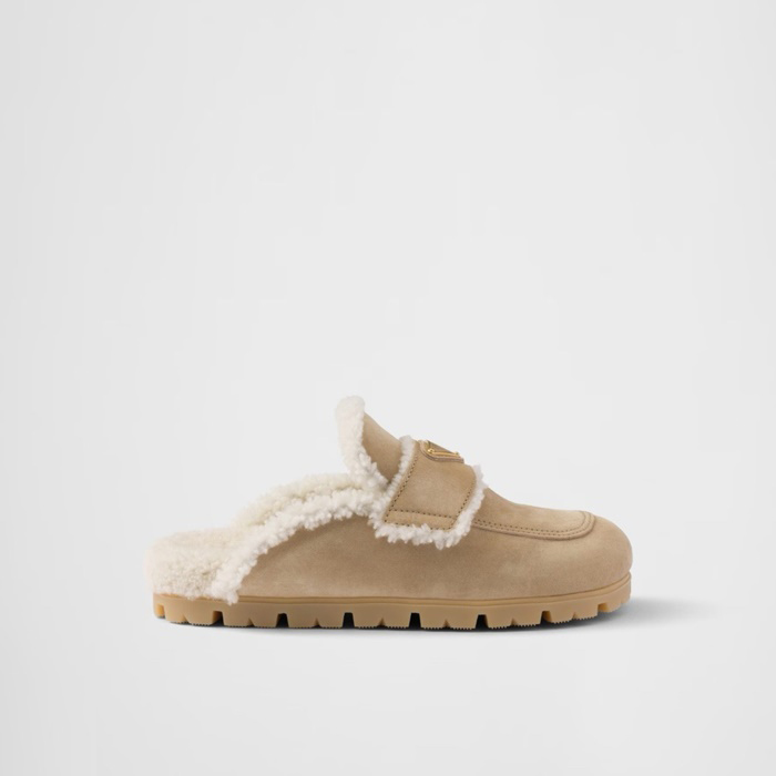 プラダレディースレザーブローファーs3206