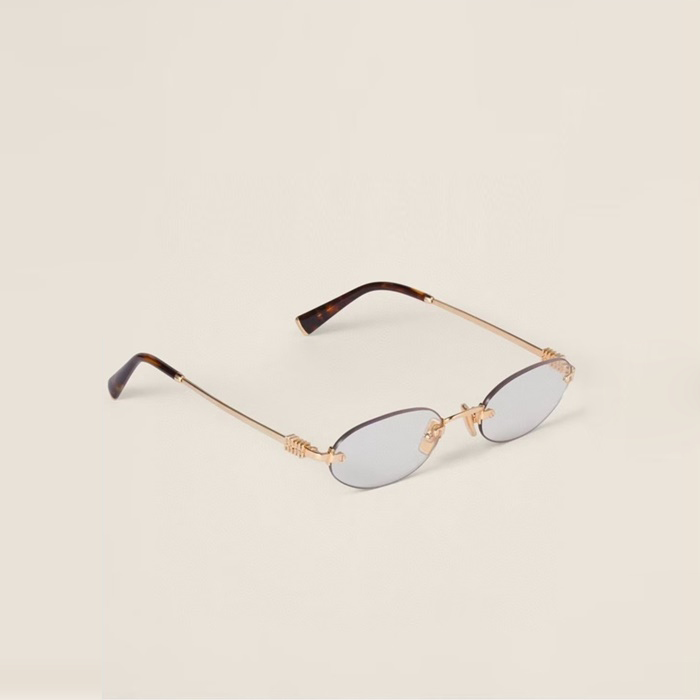 ミュウミュウレディースプレミアムメタルフレームサングラスc3747