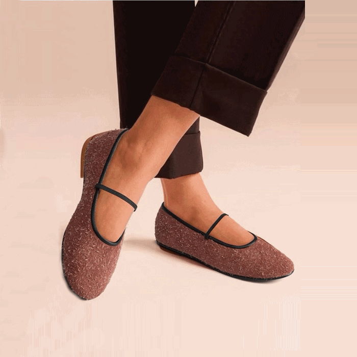 ザロウレディースバレリーナフラットシューズs3317