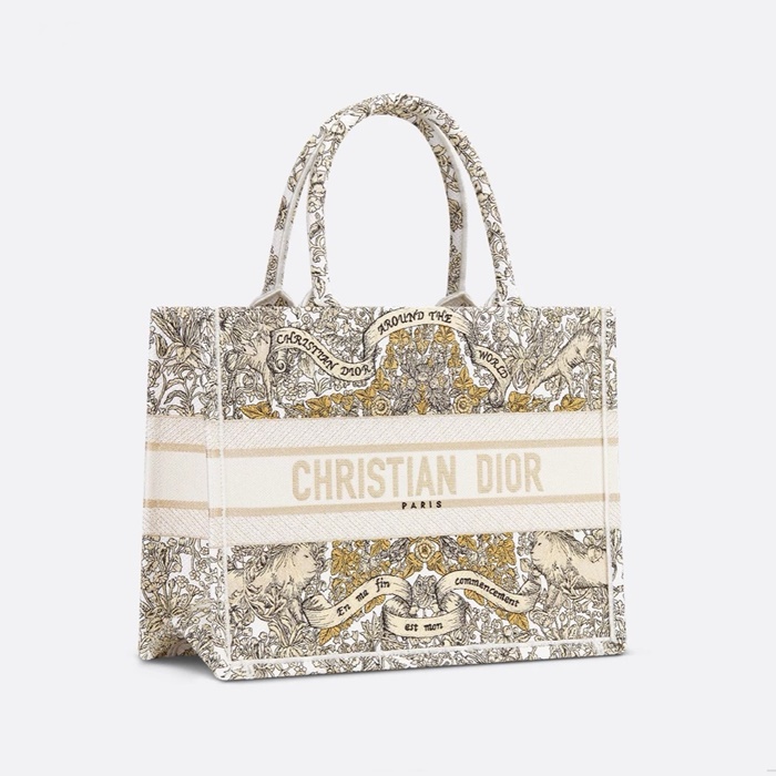 ディオールレディースアラウンドザワールドブックトートバッグb4963