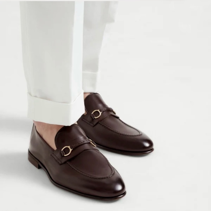 ブルネロクチネリメンズストラップローファーs3375