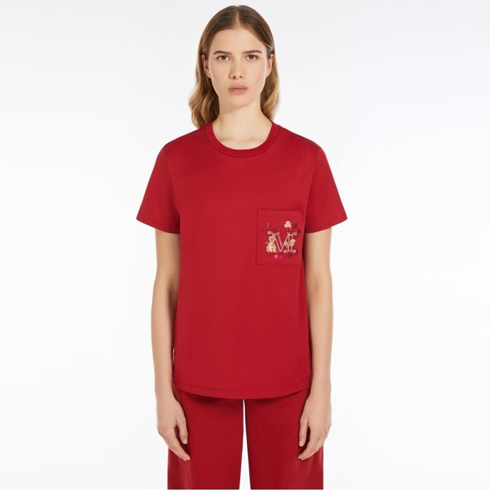 マックスマーラレディースクルーネック半袖Tシャツc5145