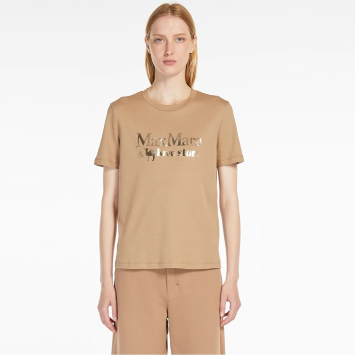 マックスマーラレディースクルーネック半袖Tシャツc5146