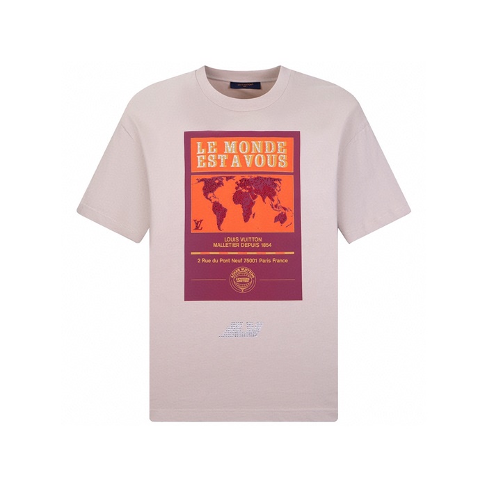 ルイヴィトンメンズラウンド半袖Tシャツc5161