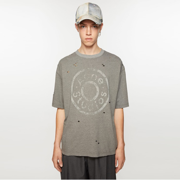 アクネストゥディオズユニセックスラウンド半袖Tシャツc5172