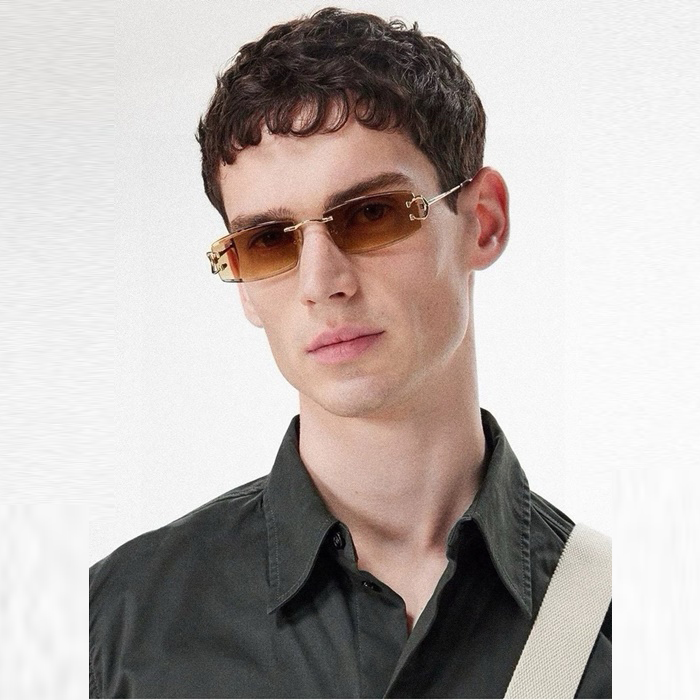 カルティエメンズプレミアムメタルフレームサングラスc3855