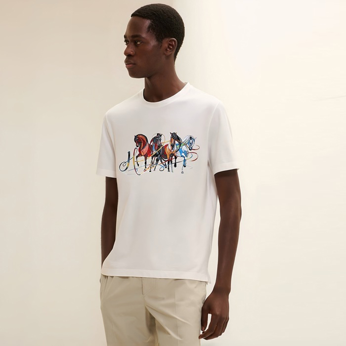 エルメスメンズラウンド半袖Tシャツc5200