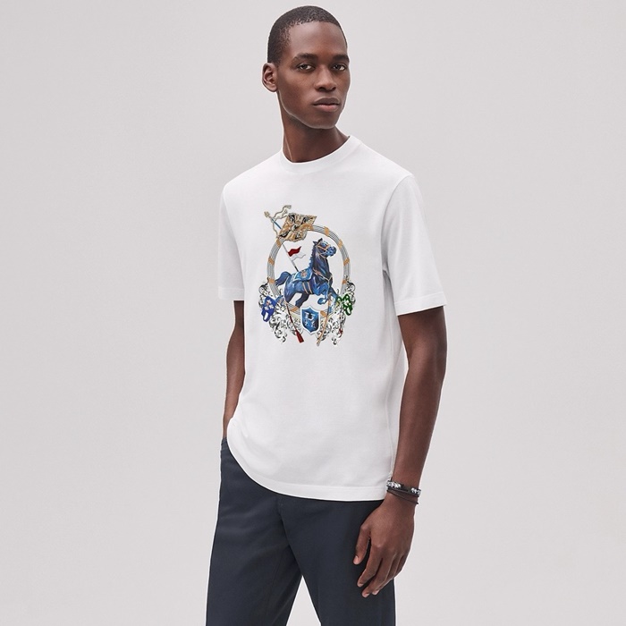 エルメスメンズラウンド半袖Tシャツc5203