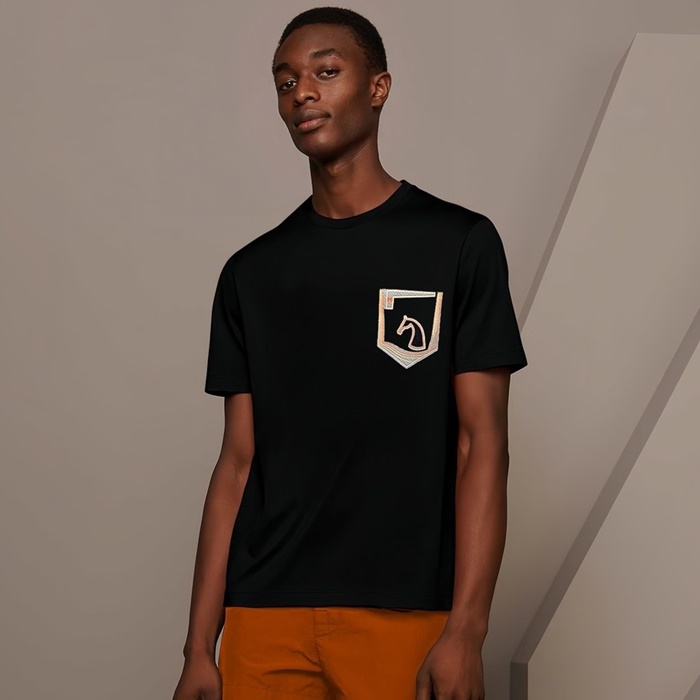 エルメスメンズラウンド半袖Tシャツc5210