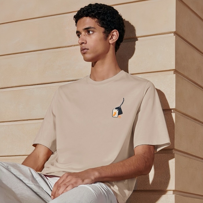 エルメスメンズラウンド半袖Tシャツc5217