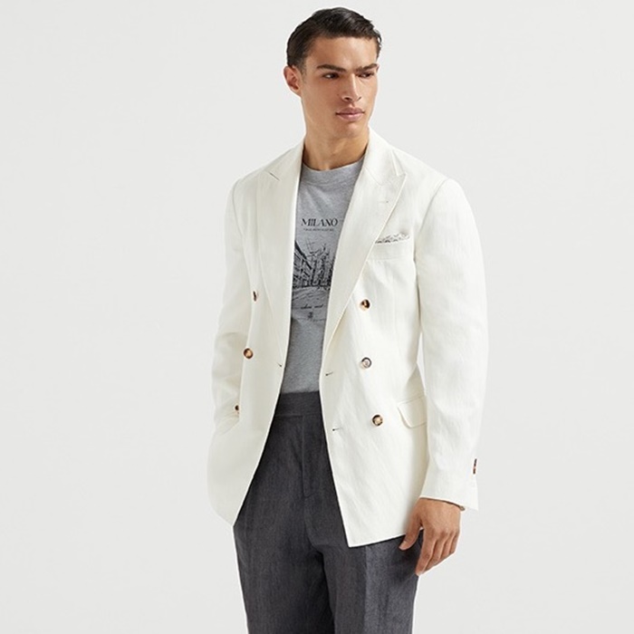 ブルネロクチネリメンズラウンドシャツc5221