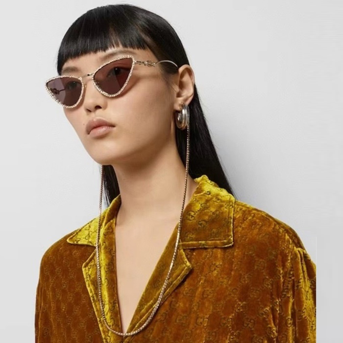 グッチレディースプレミアムメタルフレームサングラスc3964