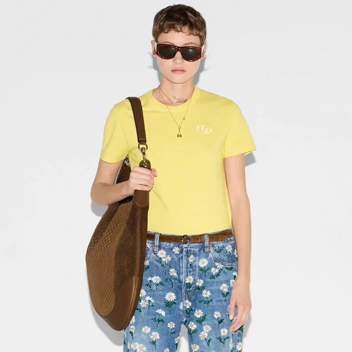 グッチレディースラウンド半袖Tシャツc5303